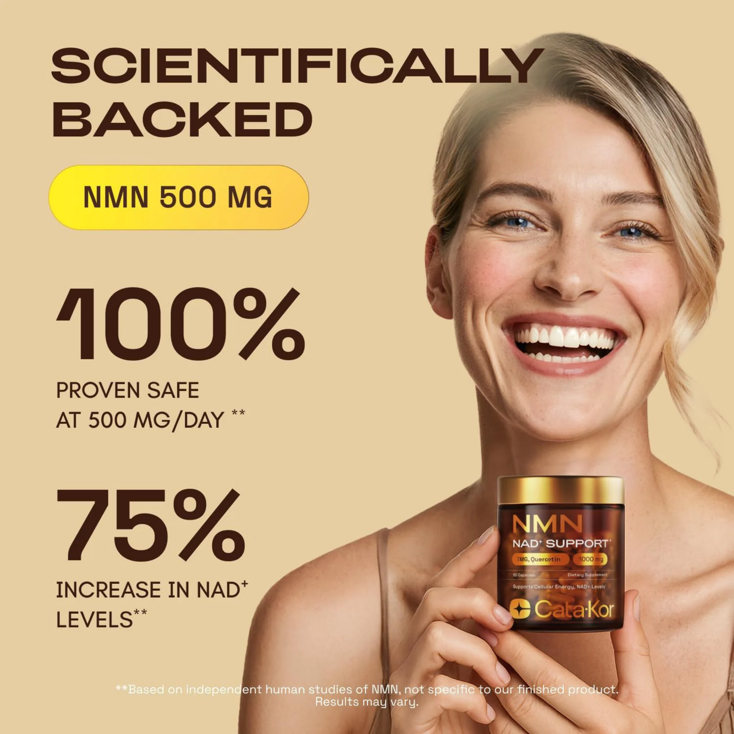 NMN Supplement, Quercetin, TMG, Resveratrol – Supports Cellular Energy & NAD+ Levels