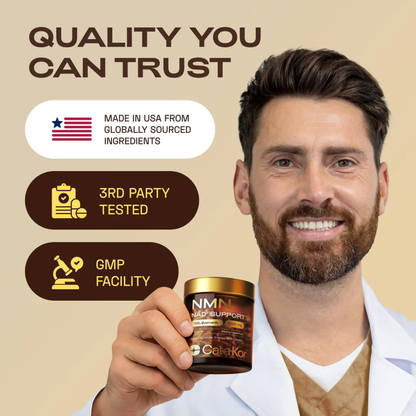 NMN Supplement, Quercetin, TMG, Resveratrol – Supports Cellular Energy & NAD+ Levels