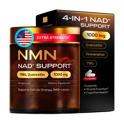 NMN Supplement, Quercetin, TMG, Resveratrol – Supports Cellular Energy & NAD+ Levels